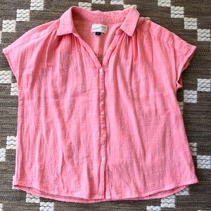 Linen Look Pink Top-Small